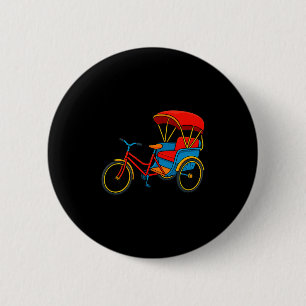 Pedicab Cycle Rickshaw Fiets Taxi Premium Tri-blen Ronde Button 5,7 Cm