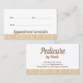 Pedicure Clou Pedicurist Prochaine Visite Carte de (Devant / Derrière)