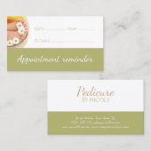 Pedicure Clou Pedicurist Prochaine Visite Carte de (Devant / Derrière)