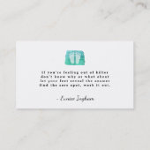 Pédicure de reflexologist de carte de visite de (Dos)