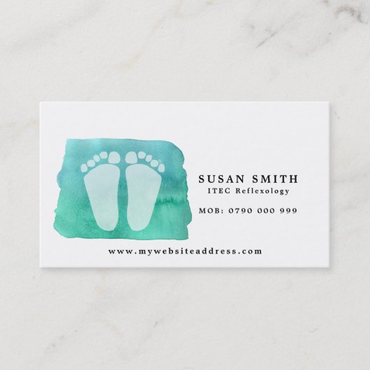 Pédicure de reflexologist de carte de visite de (Devant)