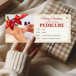 Pedicure Kerstcadeaubon Card Kaart