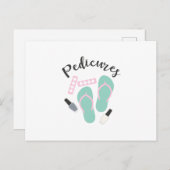 Pedicure Nail Salon Teenslippers Briefkaart (Voorkant / Achterkant)