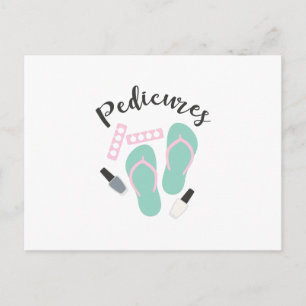 Pedicure Nail Salon Teenslippers Briefkaart