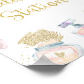 Pedicure Station Glitz & Glam Spa Birthday Sign Poster (Hoek)