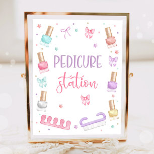 Pedicure Station Mani-Pedi Feest Manicure Spa Meis Poster