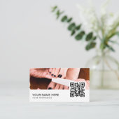 pedicure visitekaartjes QR Code (Staand voorkant)