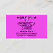 Pedicurist Hot Pink Damask Visitekaartje (Achterkant)