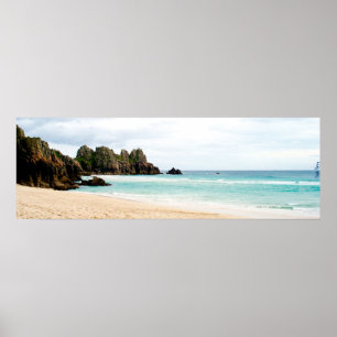 Pedn Vounder, affiche de plage des Cornouailles