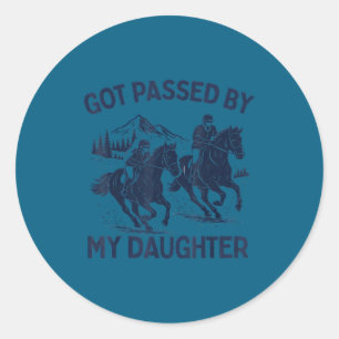 Pedo door mijn dochter Paardrijden Equestrian Vade Ronde Sticker