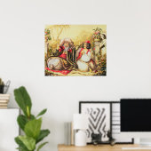 Pedrillo die Osmin met drink speelt Poster (Thuiskantoor)