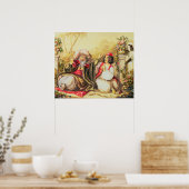 Pedrillo die Osmin met drink speelt Poster (Keuken)