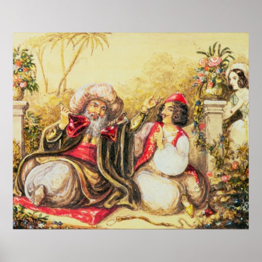 Pedrillo die Osmin met drink speelt Poster (Voorkant)