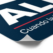 Pedro Albizu Campos - Bandera Poster (Hoek)