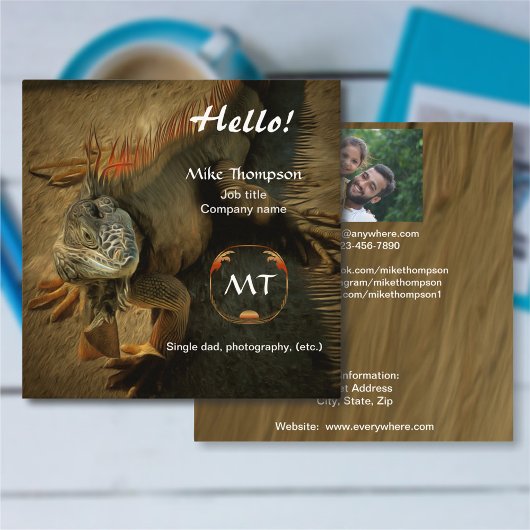 Pedro la carte d'appel Iguana 0768