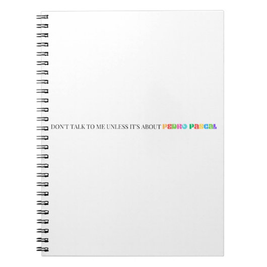 Pedro Pascal Funny Rainbow Carnet Journal (Devant)