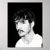 Pedro Pascal halve Tone  Art Poster (Voorkant)