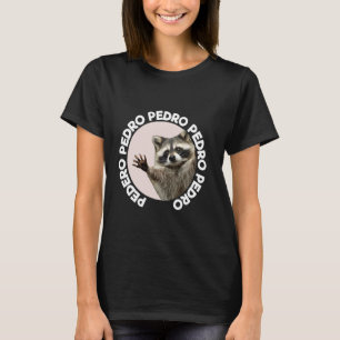 Pedro Racoon Funny Animal Schattige Design Fun Dan T-shirt