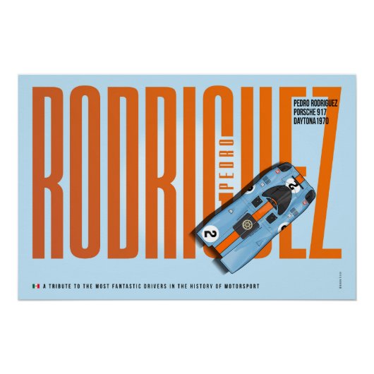 Pedro Rodriguez 917 Tribute Perfect Poster (Voorkant)