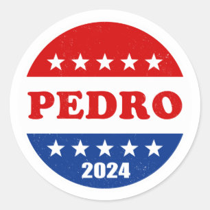 Pedro Voter Button 2024 Verkiezingen Ronde Sticker