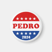 Pedro Voter Button 2024 Verkiezingen Verenigde Sta Magneet (Voorkant)