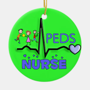 PEDS NURSE kerstversiering Keramisch Ornament