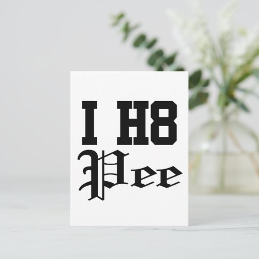 pee briefkaart (Staand voorkant)