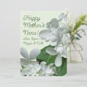 Pee Gee White Hydrangea Flowers Moederdag Kaart (Staand voorkant)