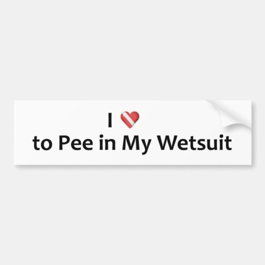 Pee in waterpak bumpersticker (Voorkant)