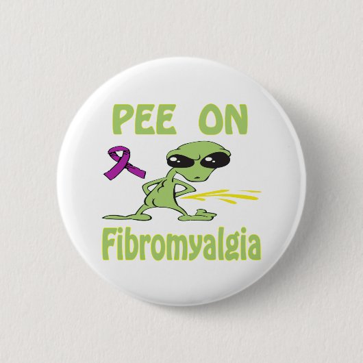 Pee op fibromyalgie-Button Ronde Button 5,7 Cm (Voorkant)