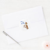 Pee Pee Monkey Ronde Sticker (Envelop)
