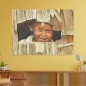 Peek-A-Boo Boy Canvas (Insitu (Woonkamer))