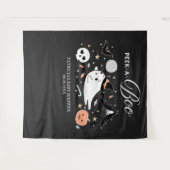 Peek-A-Boo Ghost Halloween Baby shower Backdrop Wandkleed (Voorkant (horizontaal))