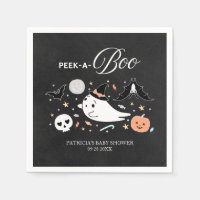 Peek-A-Boo Ghost Halloween Boy Baby shower Napkins