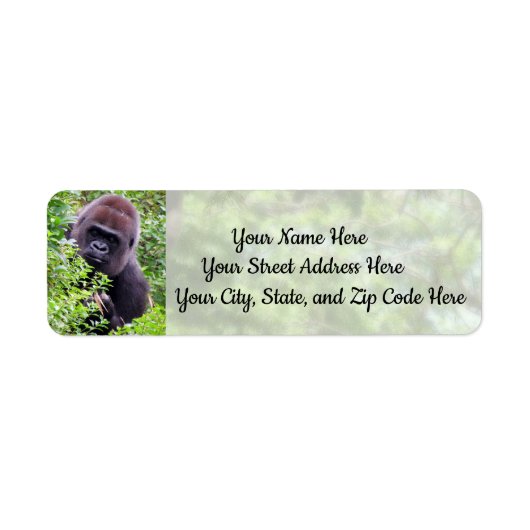Peek-A-Boo Gorilla Adresetiketten Etiket (Voorkant)