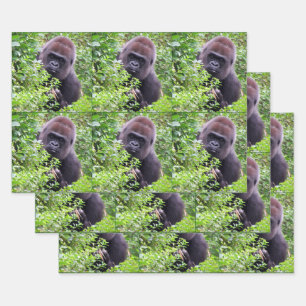 Peek-A-Boo Gorilla alle keren Inpakpapier Vel