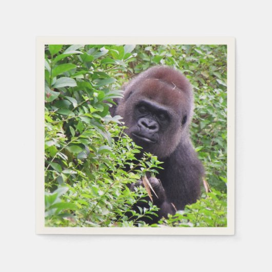 Peek-A-Boo Gorilla Napkins Servet (Voorkant)