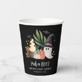 Peek a Boo Halloween Ghost Baby shower Papieren Bekers (Voorkant)
