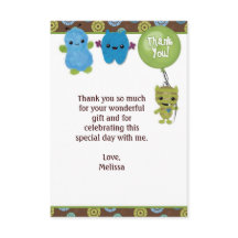Peek a Boo MONSTERS Dank u 3,5 "x5" PABC (PLAT)