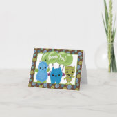 Peek a Boo MONSTERS Dank u PABC notitiekaart (Voorkant)
