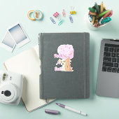 Peek-A-Boo Puppy Vinyl Sticker!!! Sticker (iPad Cover)
