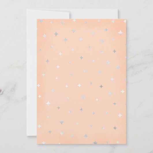 Peek A Boo Schattige Peach Ghost Baby shower Kaart (Achterkant)