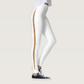 Peek-a-boo Side Stripe Koffie Een Bruine Vleeskleu Leggings (Rechts)