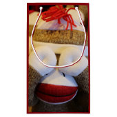 Peek-a-boo Sock Monkey Klein Cadeauzakje (Achterkant)