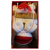 Peek-a-boo Sock Monkey Klein Cadeauzakje (Voorkant)