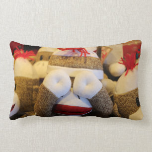 Peek-a-boo Sock Monkey Kussen