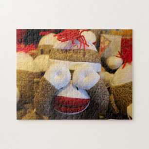 Peek-a-boo Sock Monkey Legpuzzel