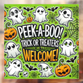Peek-a-Boo Trick voor Behandelaars Welkom Hallowee Raamsticker (Vel 2)