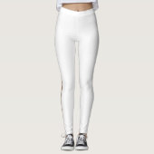 Peek-a-boo zijstreep donkerbruin zwart huidvlees leggings (Voorkant)