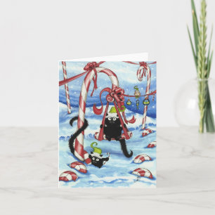 Peek & Boo Cats Christmas CandyLand Kaart door Bih